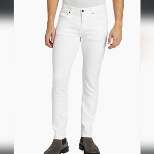 7 For All Mankind Men's Slim White Denim